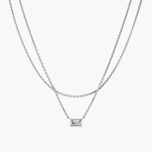 Mejuri Layered Baguette Necklace